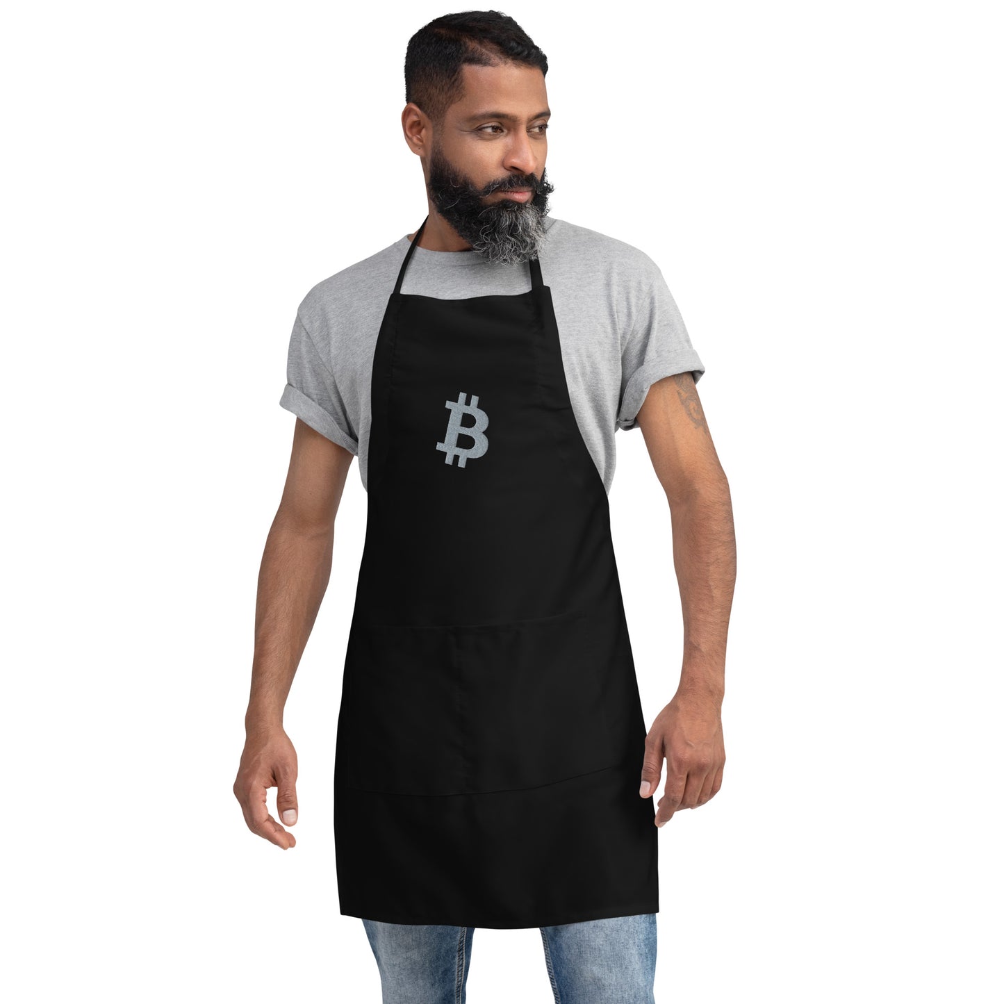 Bitcoin Embroidered Apron