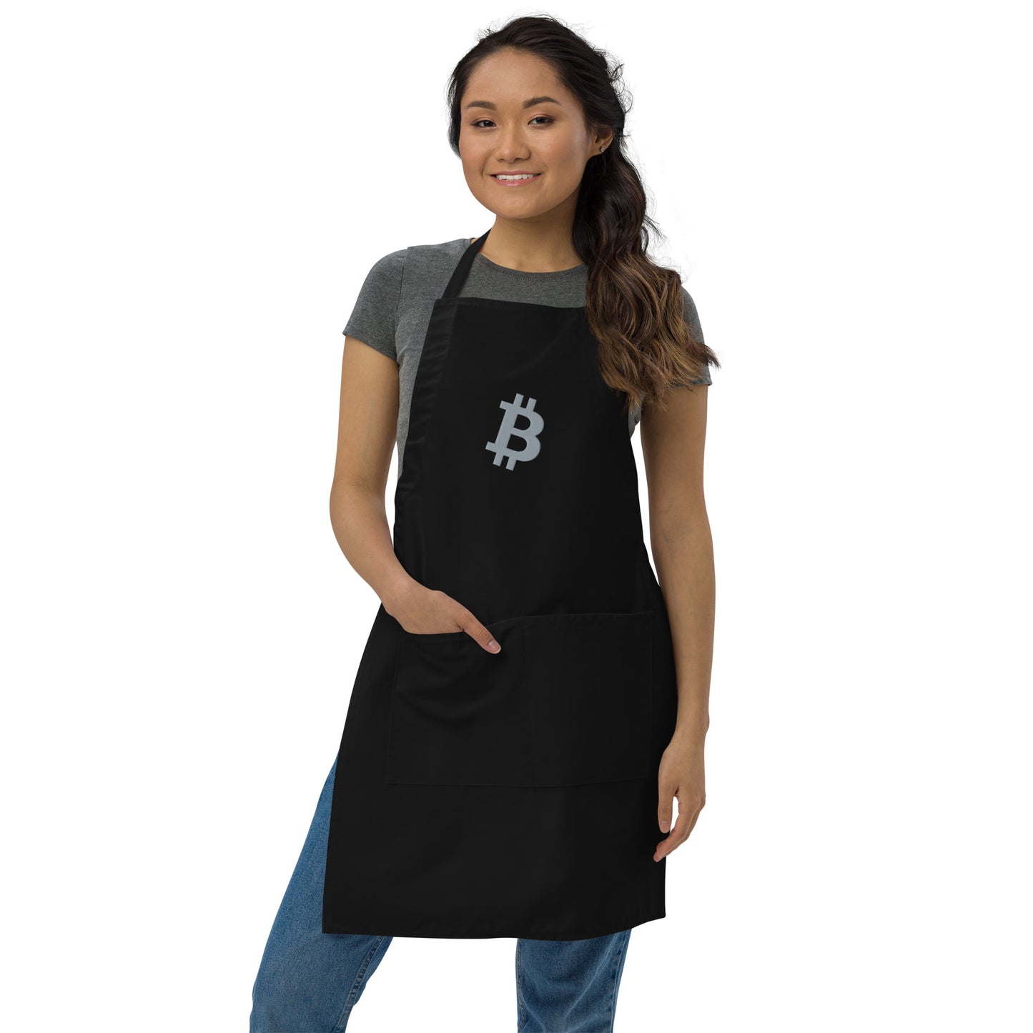 Bitcoin Embroidered Apron