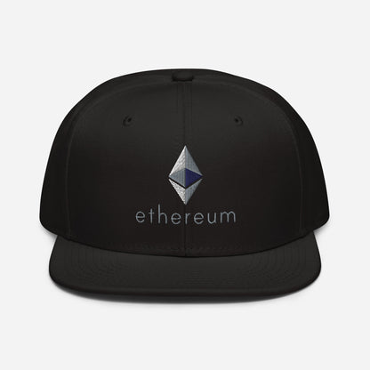 Black Ethereum Snapback Hat