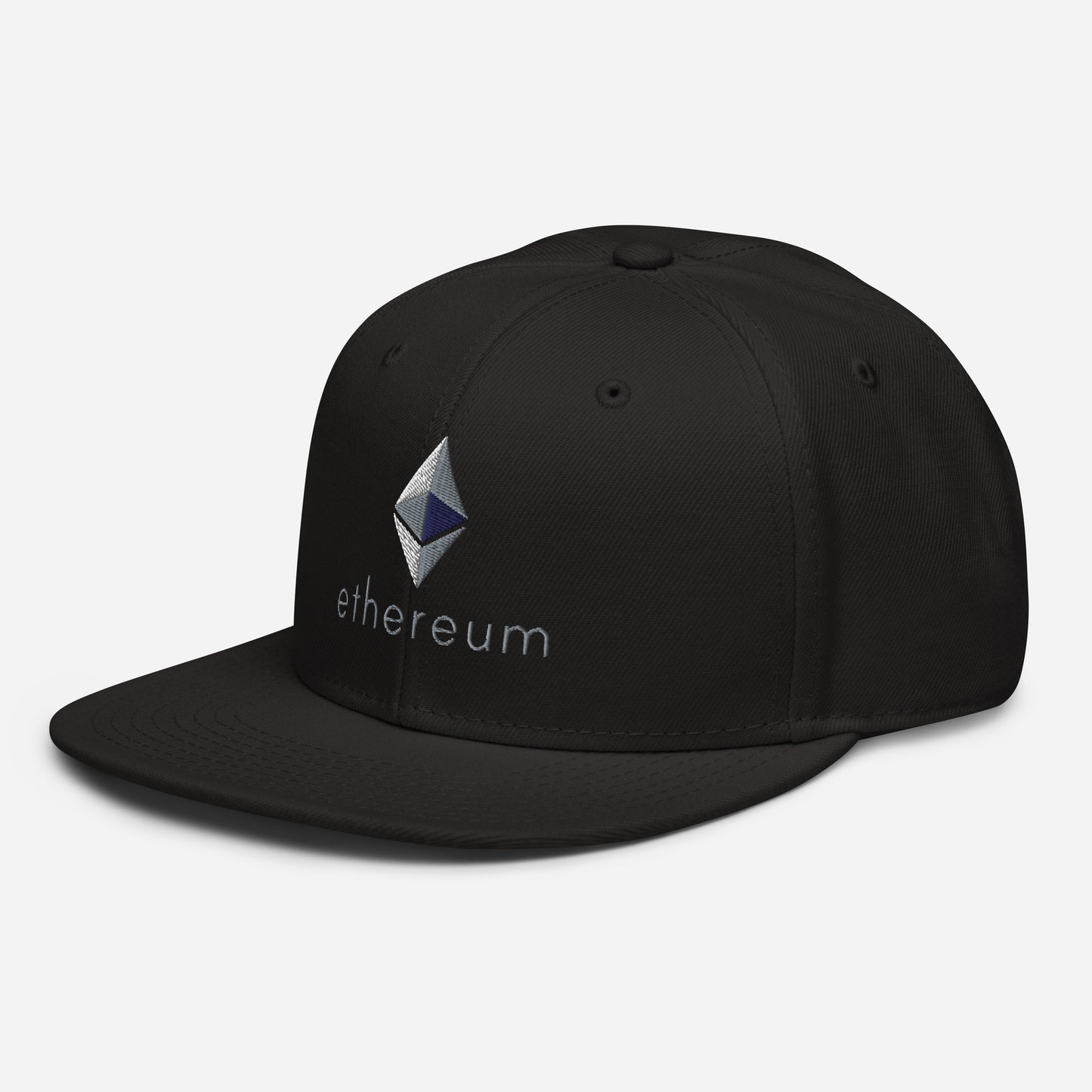 Black Ethereum Snapback Hat