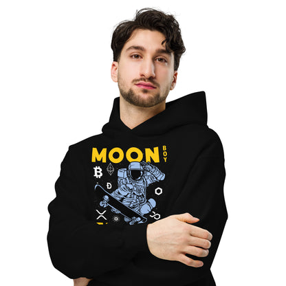 Gray Moon Boy skater oversized hoodie