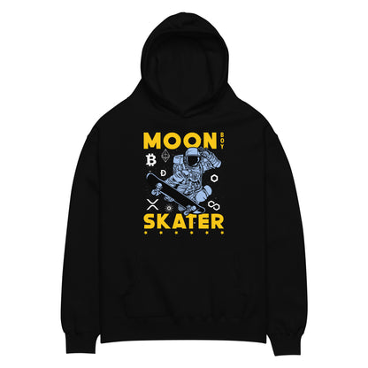 Gray Moon Boy skater oversized hoodie