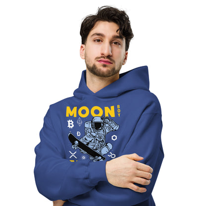 Gray Moon Boy skater oversized hoodie