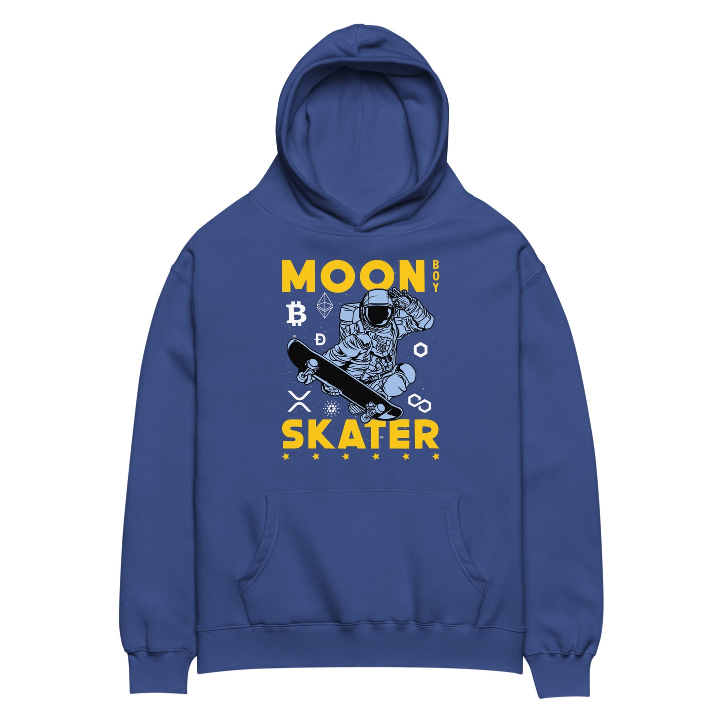 Gray Moon Boy skater oversized hoodie