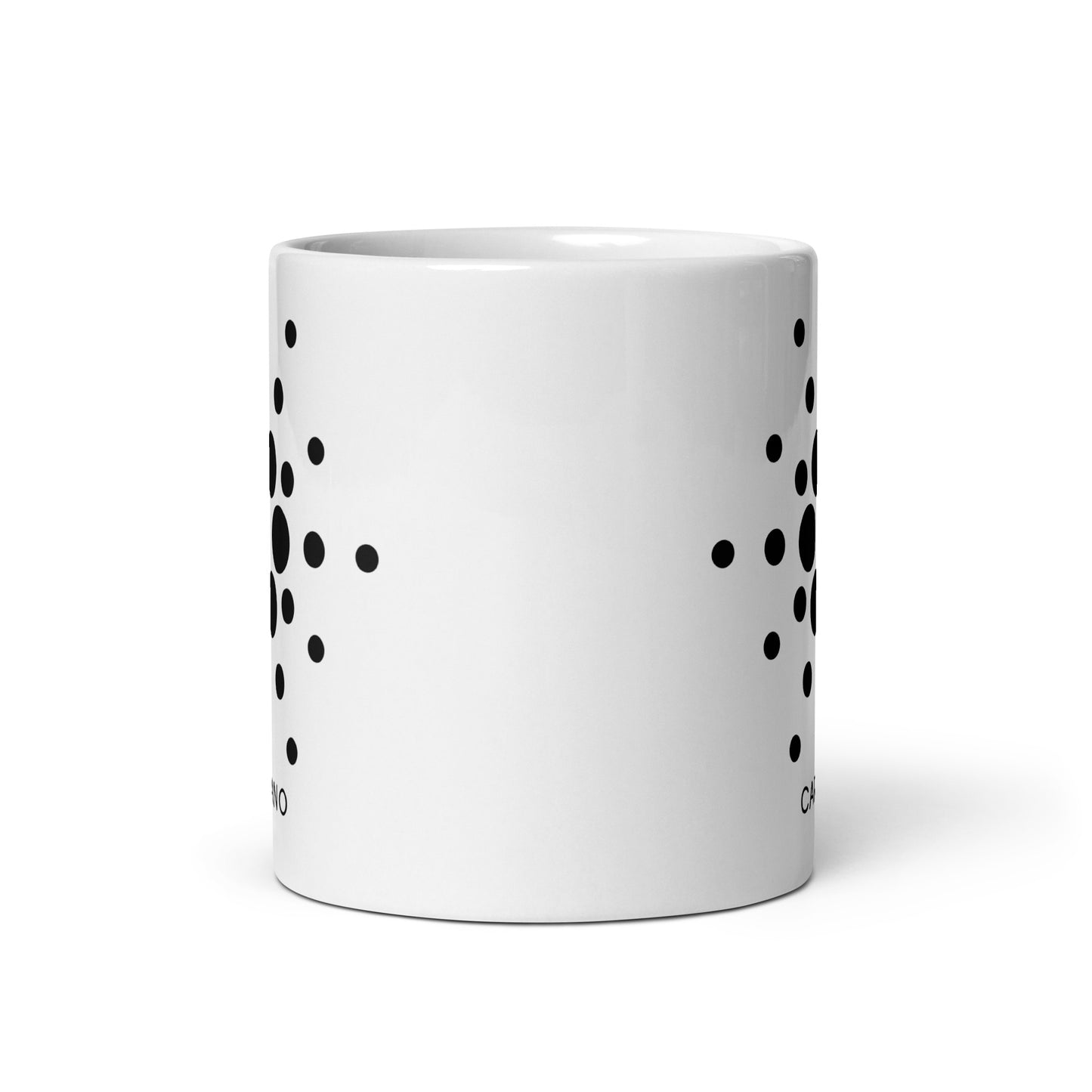 White glossy Cardano ADA mug